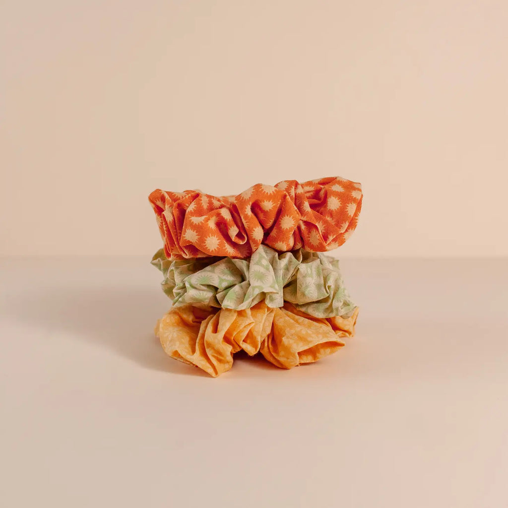 3 Cotton Scrunchies - Pinacava