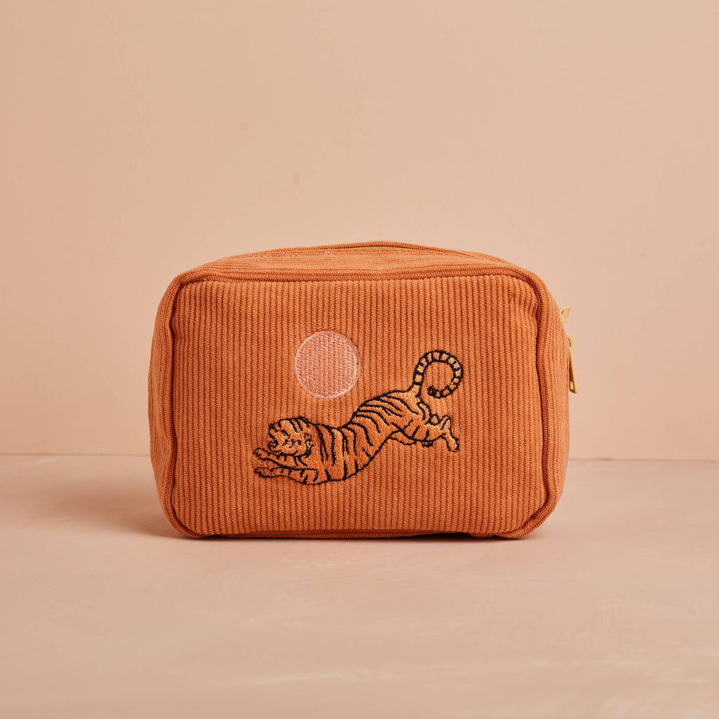 Corduroy Makeup Bag in Dusty Pink - Pinacava